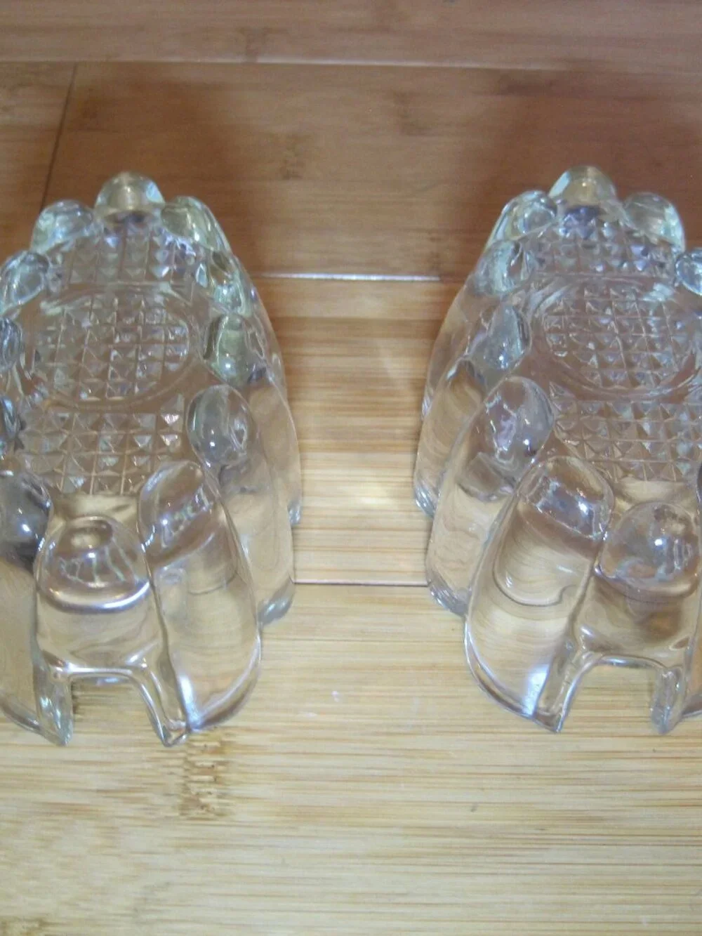 Set of 2 Vintage Princess House Crystal Utensil Spoon & Fork Rest Holders.